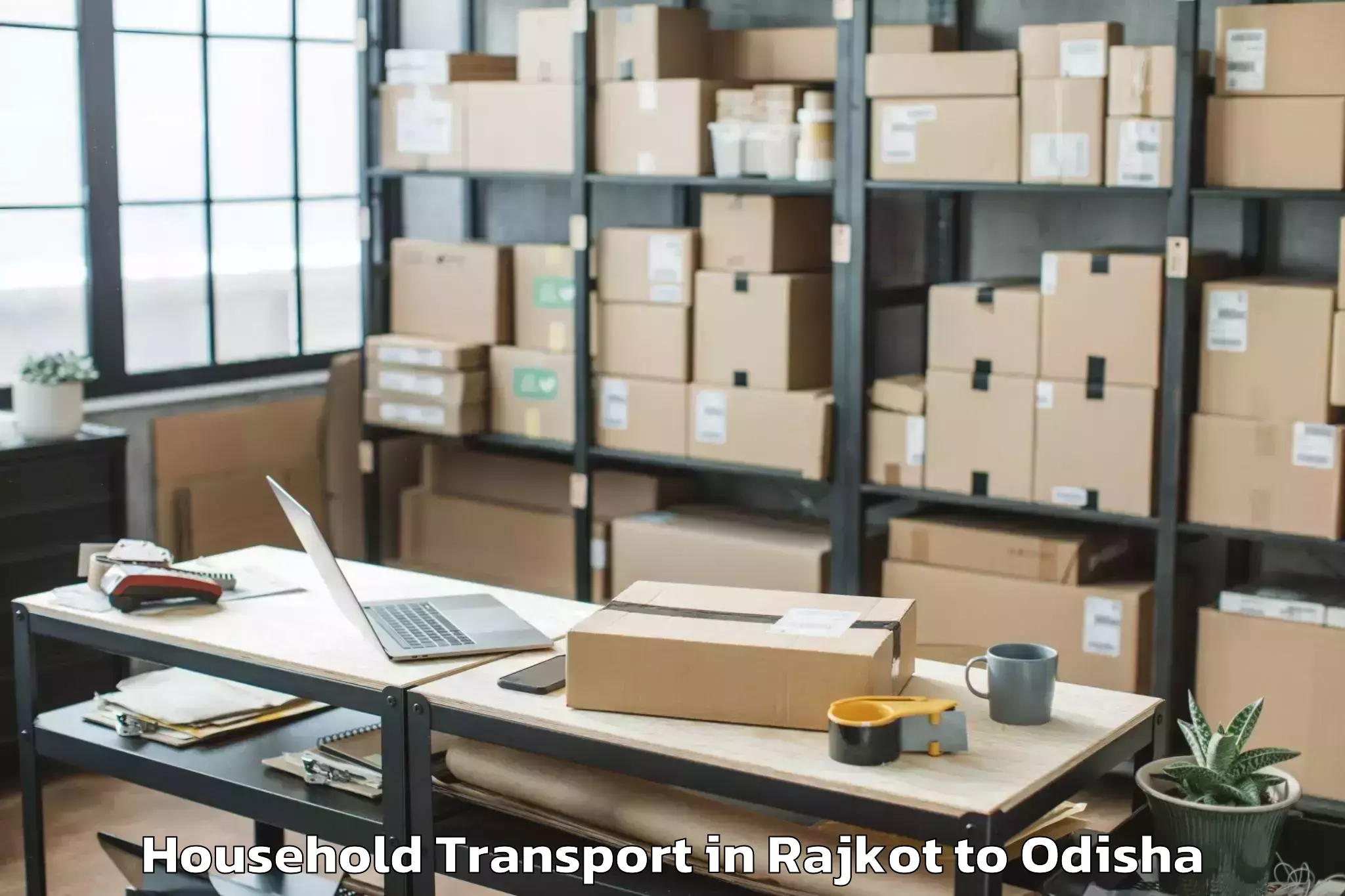 Book Rajkot to Lephripara Household Transport Online